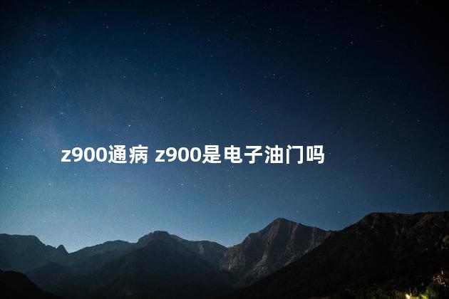 z900通病 z900是电子油门吗